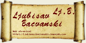 Ljubisav Bačvanski vizit kartica